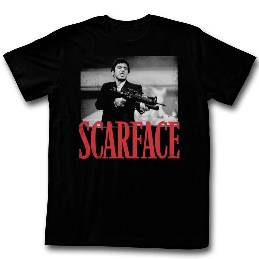 Scarface Shootah Shirt Retro Movie Graphic Tee Gangster Film Fan Unisex